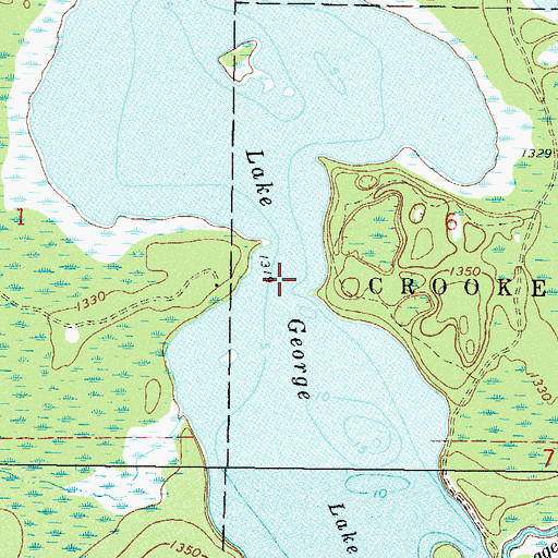 Topographic Map of Lake George, MN