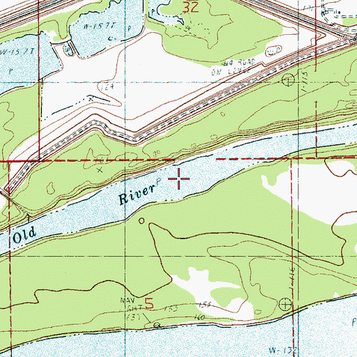 Topographic Map of Modoc Old River, AR