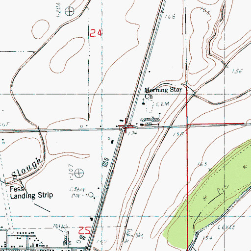 Topographic Map of Morning Star, AR