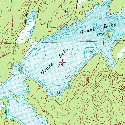 Topographic Map of Grace Lake, MN