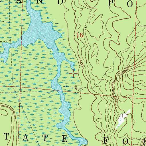 Topographic Map of Grand Portage State Forest, MN