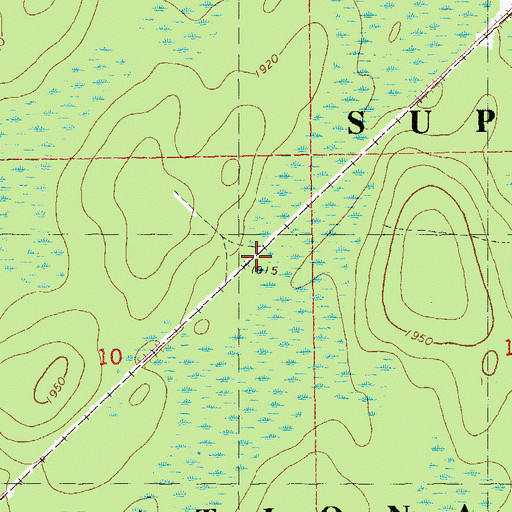 Topographic Map of Greenwood Junction, MN