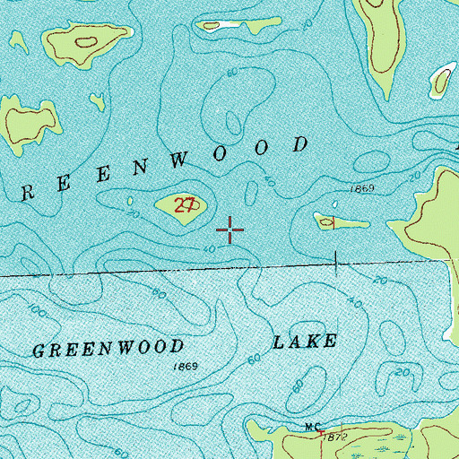 Topographic Map of Greenwood Lake, MN