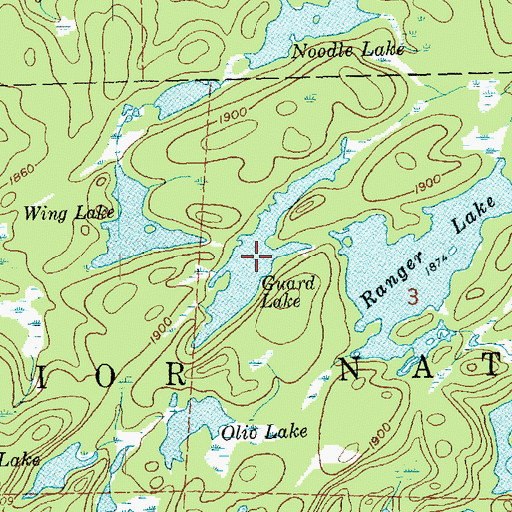 Topographic Map of Guard Lake, MN