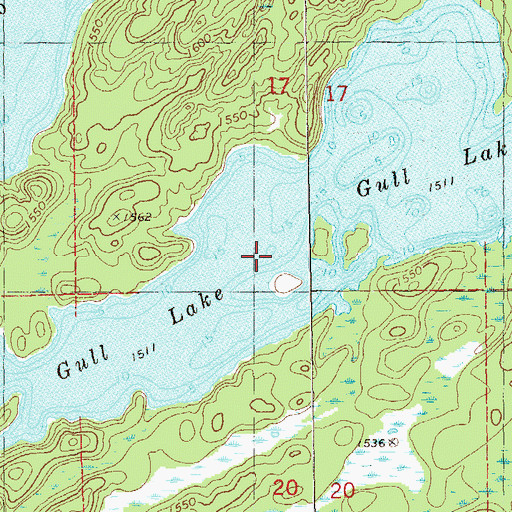Topographic Map of Gull Lake, MN