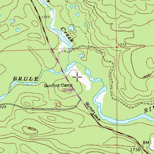 Topographic Map of Gunflint Camp, MN