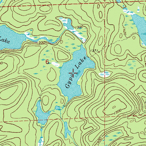 Topographic Map of Gypo Lake, MN