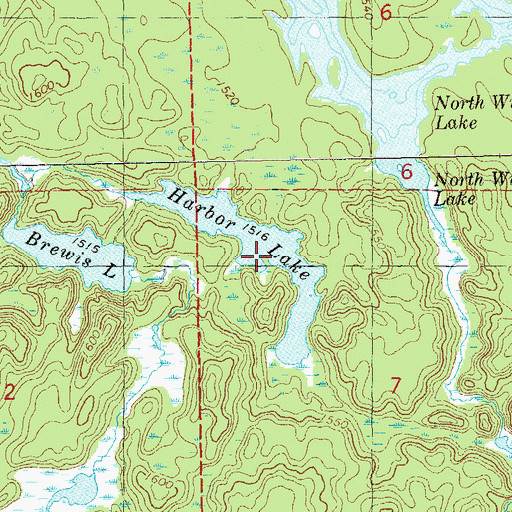 Topographic Map of Harbor Lake, MN