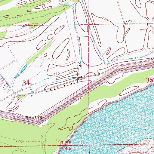 Topographic Map of Westover, AR