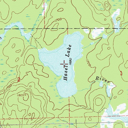 Topographic Map of Hazel Lake, MN