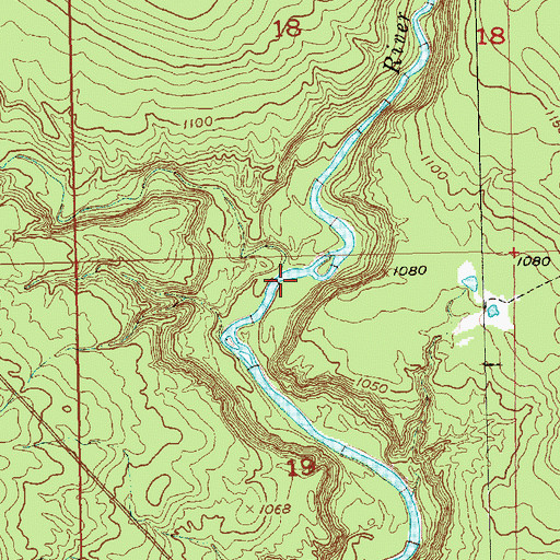 Topographic Map of Heartbreak Creek, MN