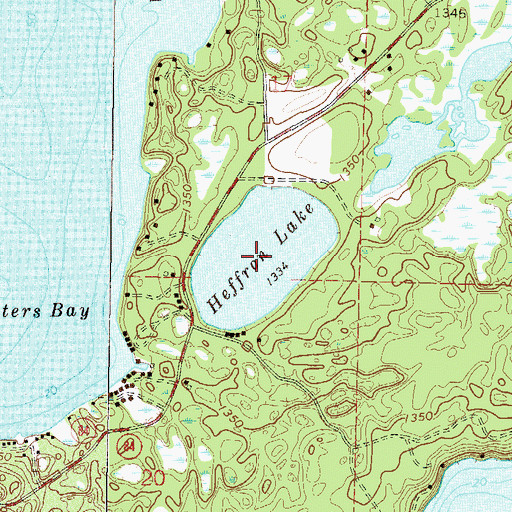 Topographic Map of Heffron Lake, MN