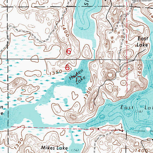 Topographic Map of Heinen Lake, MN