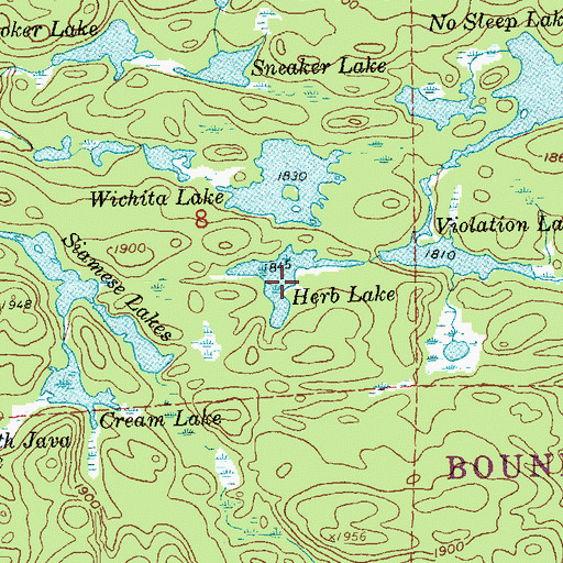 Topographic Map of Herb Lake, MN