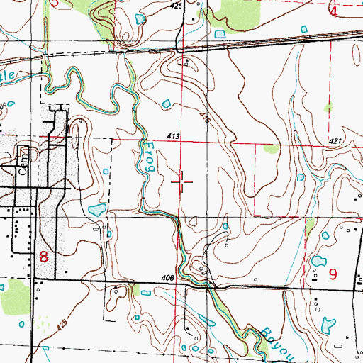 Topographic Map of Alma Gas Field, AR