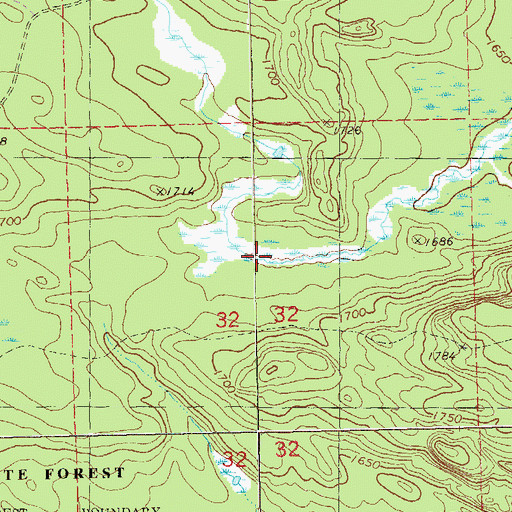 Topographic Map of Hockamin Creek, MN