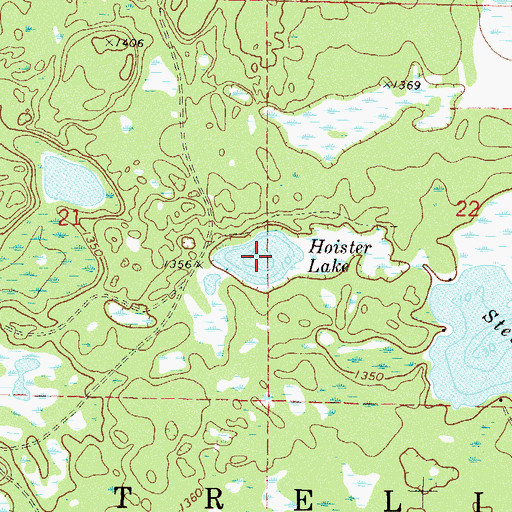 Topographic Map of Hoister Lake, MN