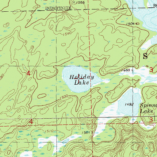 Topographic Map of Holiday Lake, MN