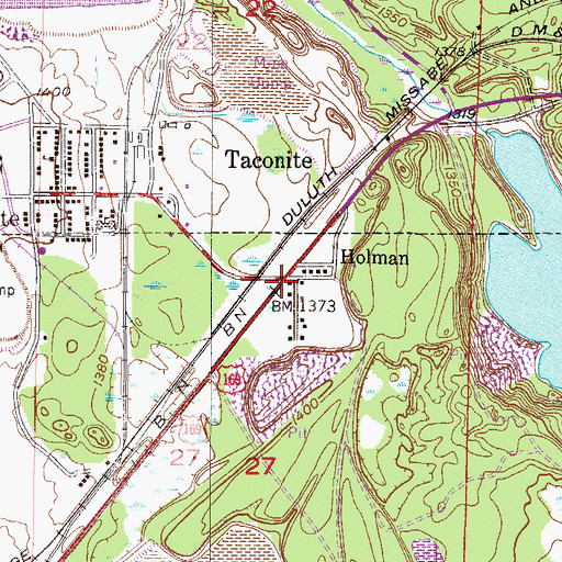 Topographic Map of Holman, MN