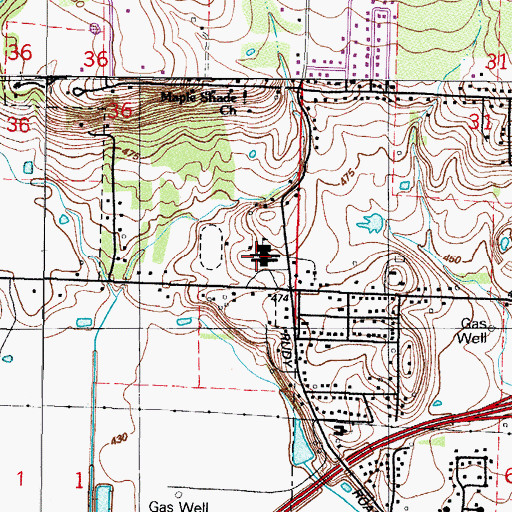 Topographic Map of Alma Intermediate School, AR
