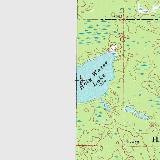 Topographic Map of Holy Water Lake, MN