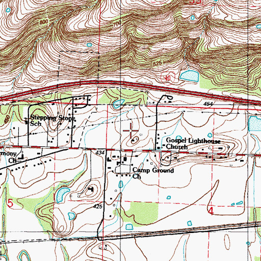 Topographic Map of Alma Primary School, AR