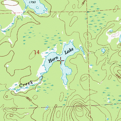 Topographic Map of Horn Lake, MN