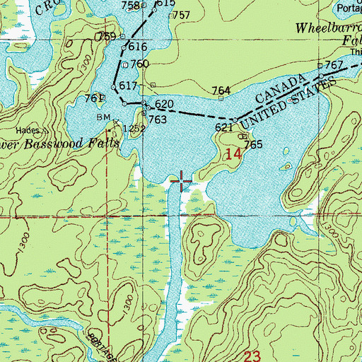 Topographic Map of Horse River, MN