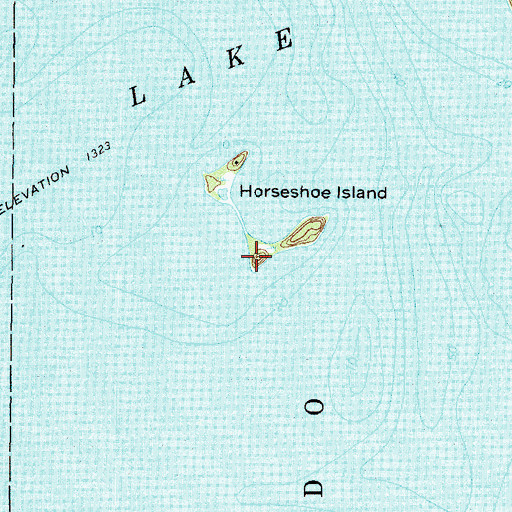 Topographic Map of Horseshoe Island, MN