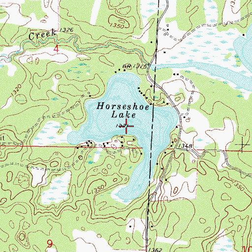 Topographic Map of Horseshoe Lake, MN