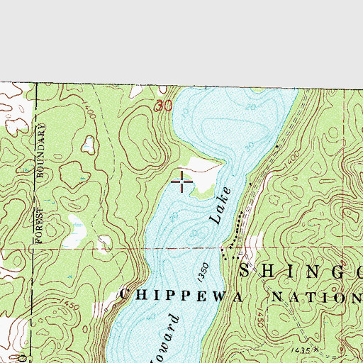Topographic Map of Howard Lake, MN