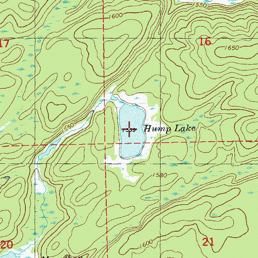 Topographic Map of Hump Lake, MN