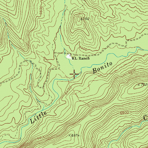 Topographic Map of K L Creek, AZ