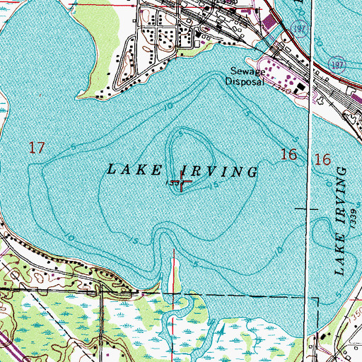 Topographic Map of Lake Irving, MN