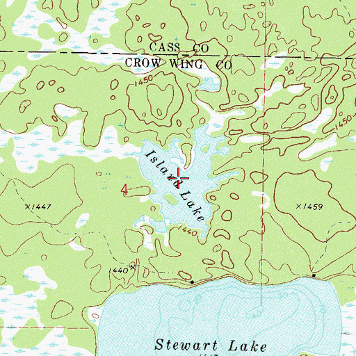 Topographic Map of Island Lake, MN