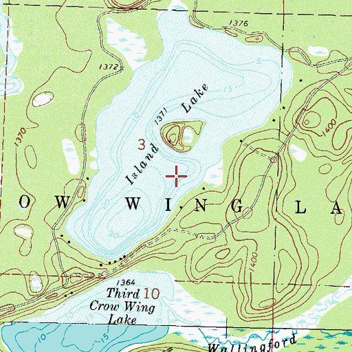 Topographic Map of Island Lake, MN