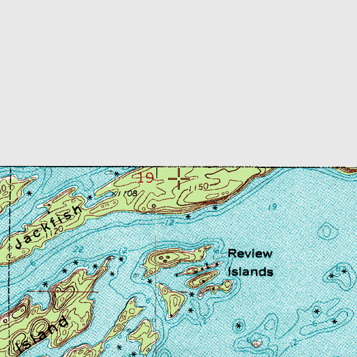 Topographic Map of Jackfish Island, MN