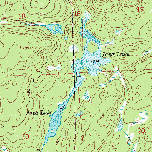 Topographic Map of Java Lake, MN