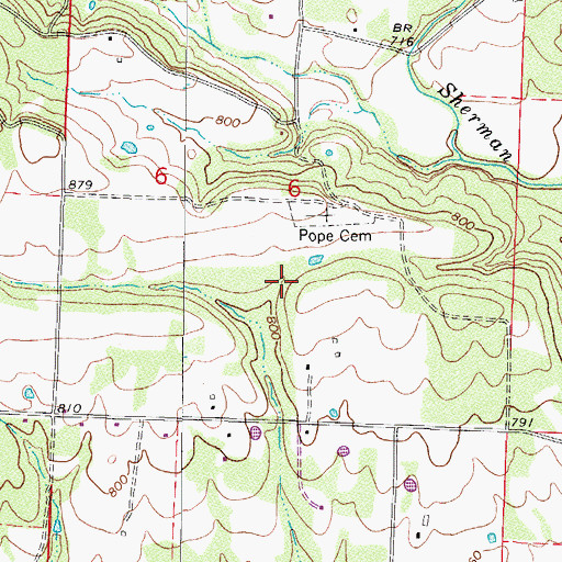 Topographic Map of Church of Christ, AR