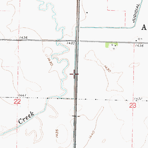 Topographic Map of Judicial Ditch Number Eightyfive, MN