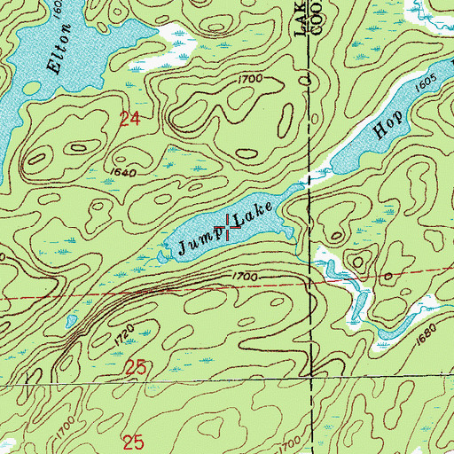 Topographic Map of Jump Lake, MN