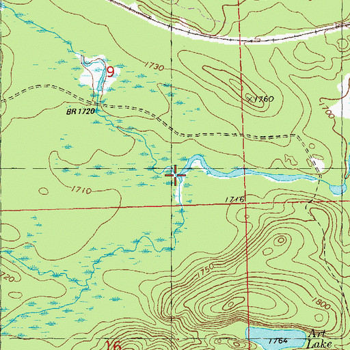 Topographic Map of Junction Creek, MN