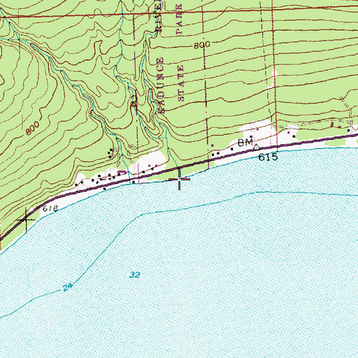 Topographic Map of Kadunce River, MN
