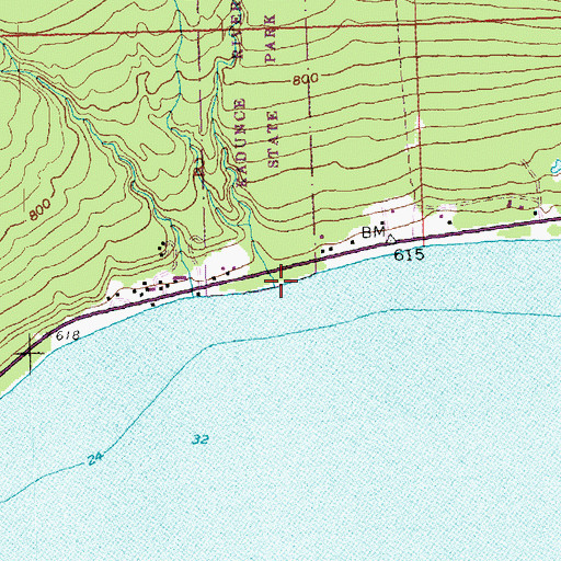 Topographic Map of Kadunce River State Park, MN