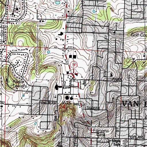 Topographic Map of City Heights United Methodist Church, AR