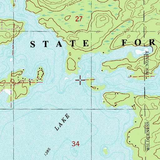 Topographic Map of Kawishiwi River, MN