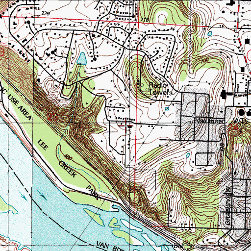Topographic Map of Community Chapel Church of God, AR