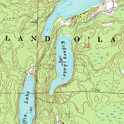 Topographic Map of Kidney Lake, MN