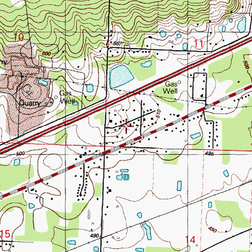 Topographic Map of Concord Baptist Church, AR