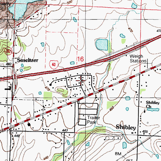 Topographic Map of Eastgate Place, AR